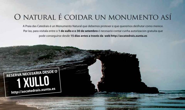 Reservar entrada playa Catedrales