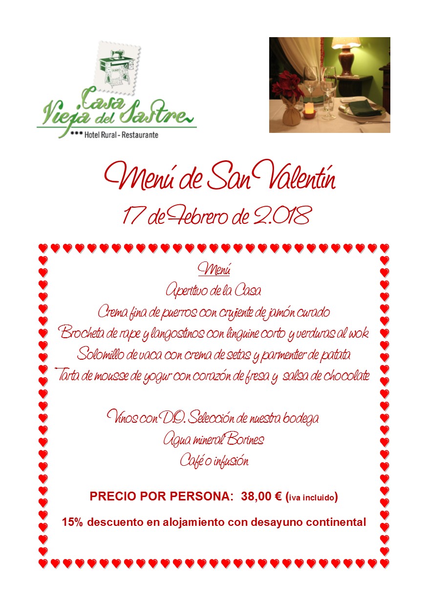 menu san valentin 2.018